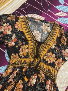 Bohemian Floral Print Maxi Dress