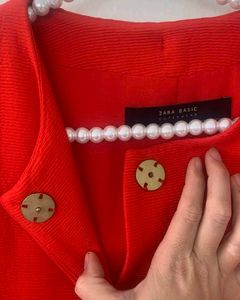 Red Zara long Coat