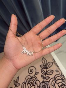 Gold Tone 'Angel' Nameplate Anklet
