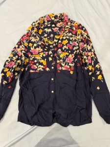 Floral Print Button-Up Shirt