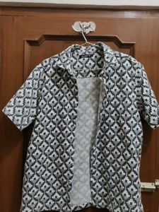 Stylish Geometric Print Short Sleeve Shirt