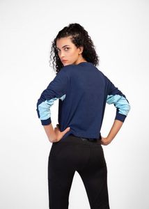 Black Cropped Hoodie with Pink Sleeves
