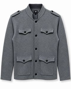 H&M Military Style Grey Button Down Jacket