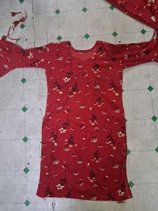 Red Floral Salwar Kameez