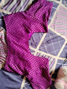 Purple Brocade Blouse