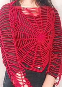 Crochet Red Spiderweb Top 🕸️