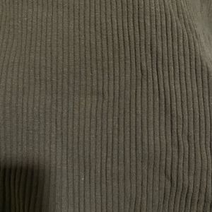 Ribbed Olive Green Top