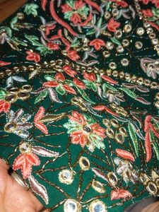 Embroidered Green Ethnic lehnga choli