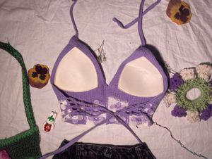 Crochet Halter Crop Top