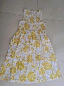 Yellow flower A line dress