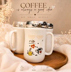 Cute Coffee Mug with Lid (New without tag)