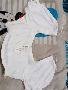 A Crop Top With Puffer Sleeves