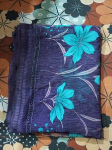 Beautiful Purple Floral Saree