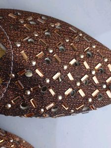 Embellished Brown Mules