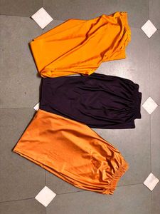 Set of 3 satin silk leggins Pants