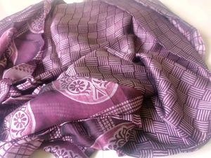 Purple Magic Crape Saree with Blouse