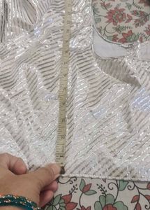 White Sequined Blouse