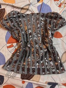 Backless Shein Sparkling Sequin Top