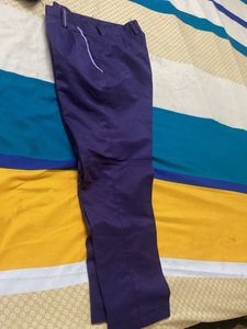Purple Casual Pants