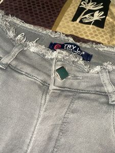 Grey Washed Denim Jeans