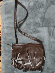 Fringe Detail Shoulder Bag