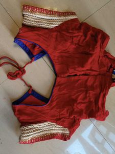 Red Embellished Saree