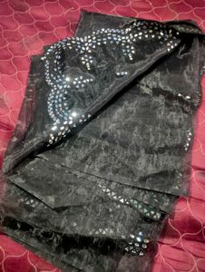 Mirror Work Saree
