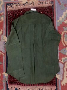 100% Silk Zara olive Button-Down Shirt
