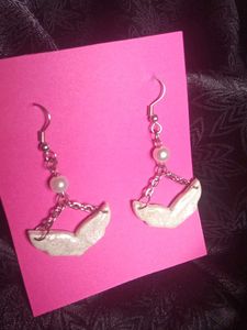 Unique Silver & Pearl Earrings