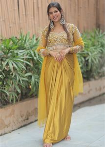Stunning Yellow Lehenga Choli Set
