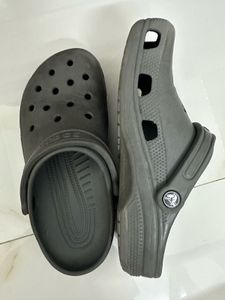 Grey Crocs Clogs