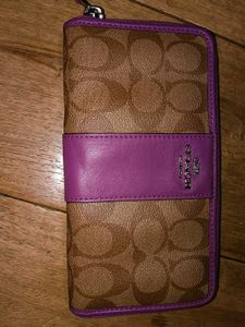 Authentic Coach Signature Cosmetic Pouch