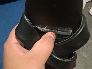 Kitten heels in square toe (synthetic leather)