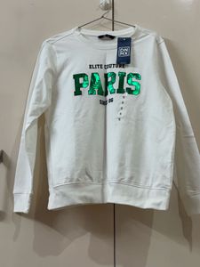 White Paris Graphic Sweatshirt