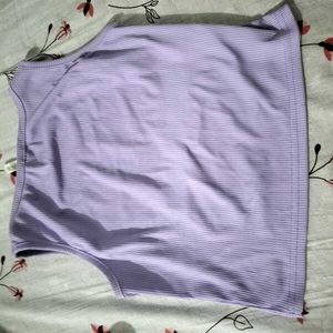 Lavender Ribbed Crop Tank