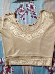 Elegant Beige Ethnic Blouse