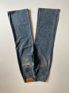 Vintage Wash Wide Leg Jeans