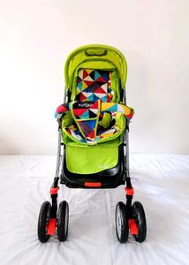 Little Pumpkin Baby Pram Reversible Handle Foldabl