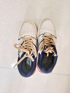 Stylish Cream &amp; Tan Sneakers