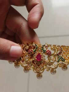 Exquisite Peacock Design Kundan Jewellery Set