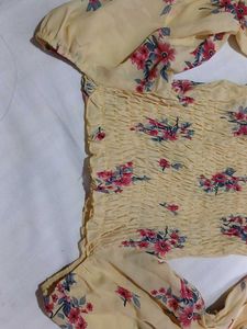 Chic Floral Smocked Top