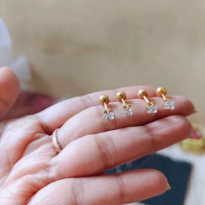 Unisex ad stone Studs