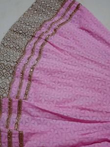 Beautiful Pink Ethnic Gown with Embellishments