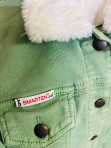 Green Sherpa Lined Denim Jacket