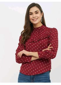 HARPA Red Doted Party wear Top