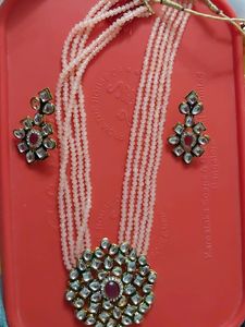 Long Moti Haar With Kundan