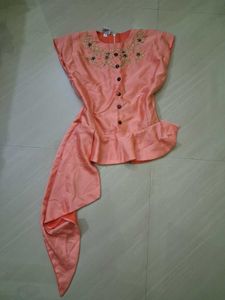 Designer Peach y2k top