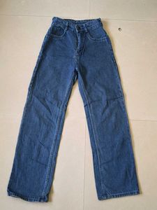 Women's Blue Denim Wide Leg Jeans