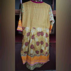 Beautiful Yellow mustard Printed Kurta