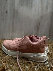 Stylish Pink Chunky Sneakers